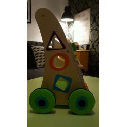 Wooden baby walker
