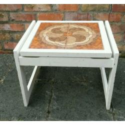 G plan style tiled top retro coffee table side table suit bedroom or living room