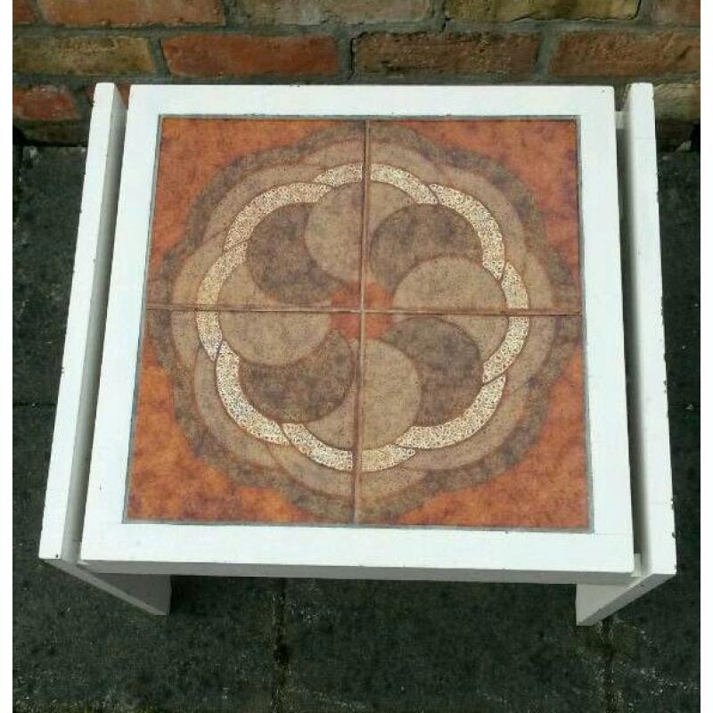 G plan style tiled top retro coffee table side table suit bedroom or living room