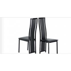 Noir Extending Dining Table & 8 Upholstered Chairs