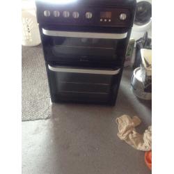 Hot point double gas oven