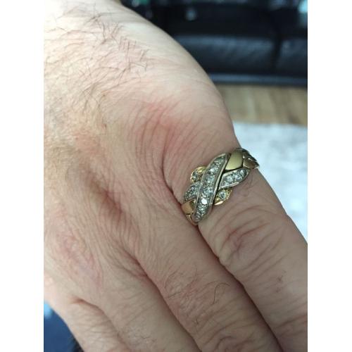 Men's diamond puzzle ring