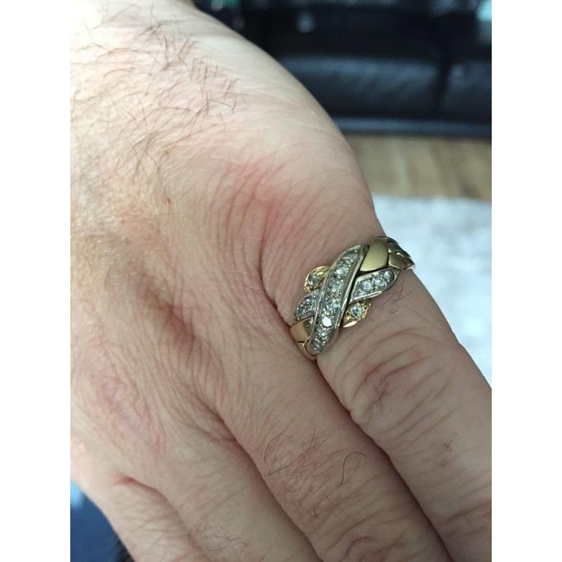 Men's diamond puzzle ring