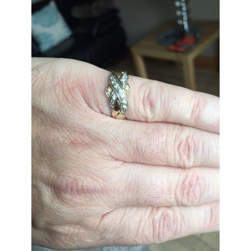 Men's diamond puzzle ring