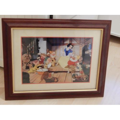 Snow White & the Seven Dwarfs Limited Edition Lithograph - Framed