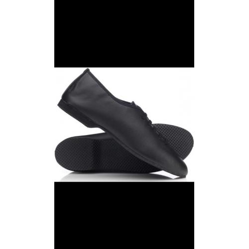 Black leather jazz shoes size 3