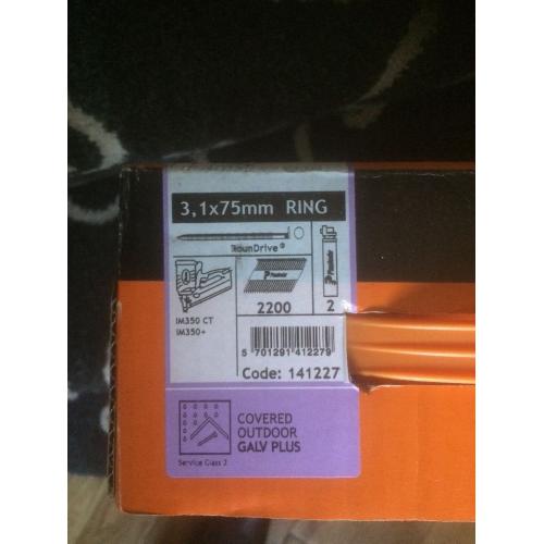 Paslode 75mm ring shank