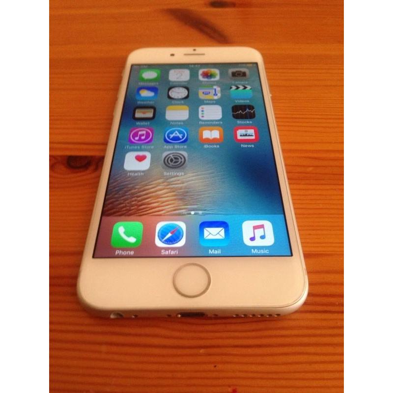 White/silver iPhone 6 (unlocked, free delivery, more phones available)