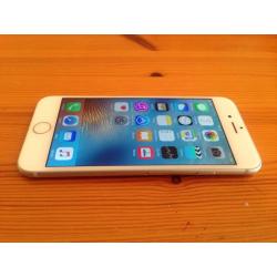 White/silver iPhone 6 (unlocked, free delivery, more phones available)