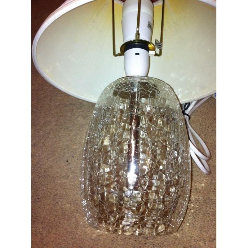 Crackle glass base lamp - beautiful looking