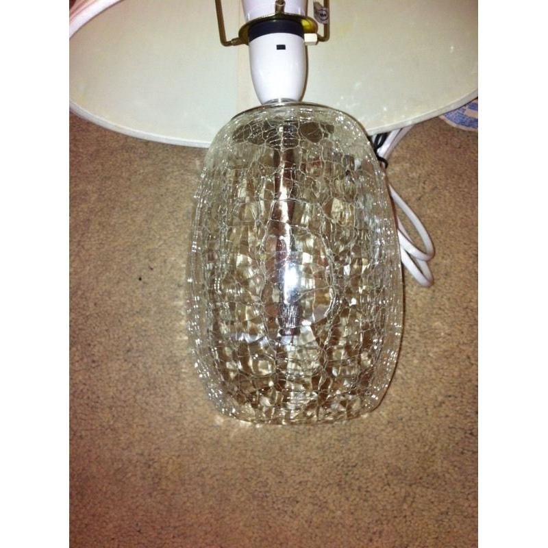 Crackle glass base lamp - beautiful looking