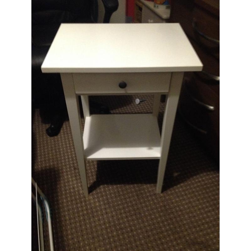 White Ikea Bedside Table