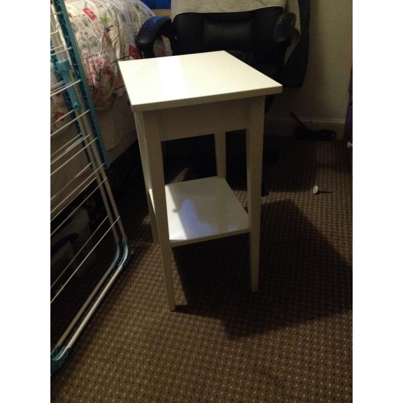 White Ikea Bedside Table