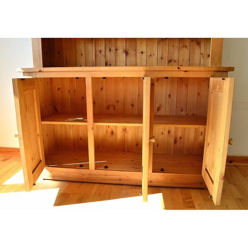 Modern chunky pine dresser unit by Pinetum - wax finish.