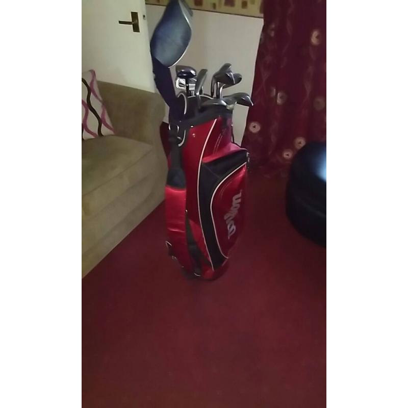 Clubs, bag and nearly 100 balls