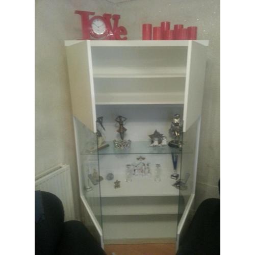 Dining table with display cabinet