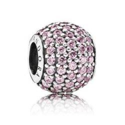Genuine Pandora pink pave ball charms