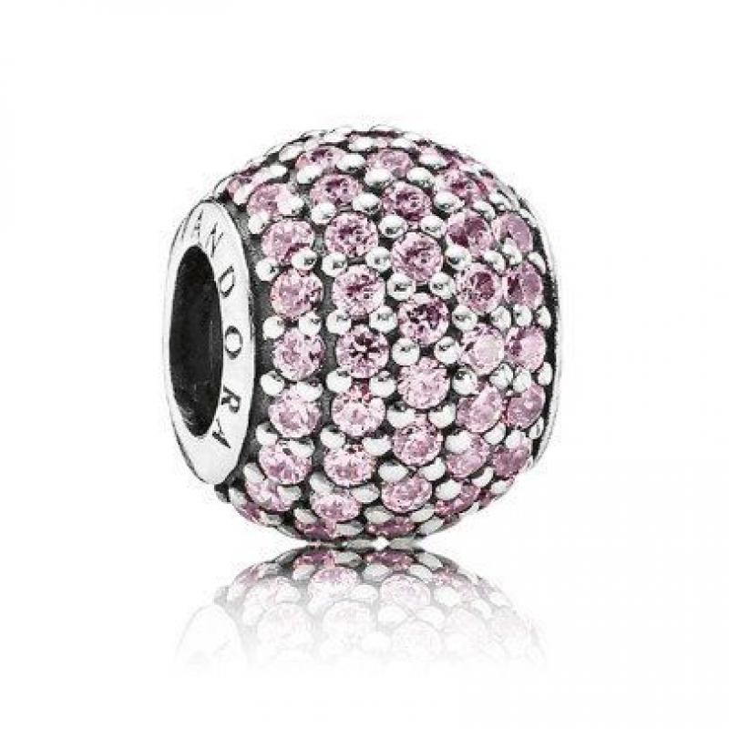 Genuine Pandora pink pave ball charms