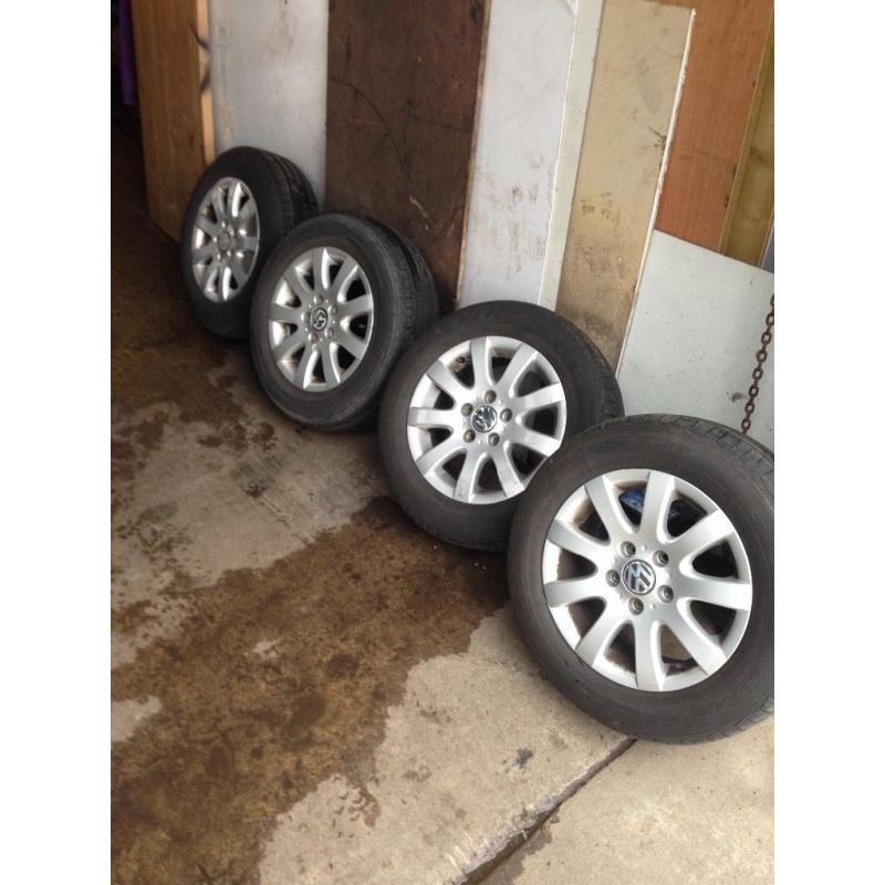 Vw 15" 5x112 alloy wheels
