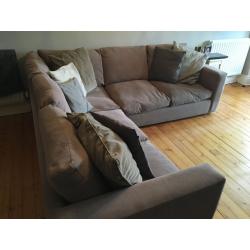 Great size 5 seater corner sofa in neutral shade