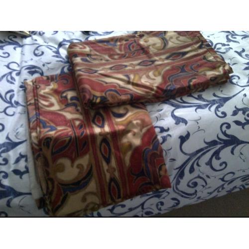 attractive colourful lined curtains 55x 80 inches