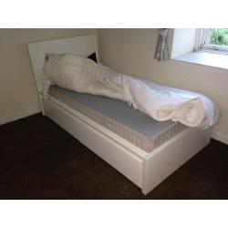 White single bed with two drawers (Argos) as new
