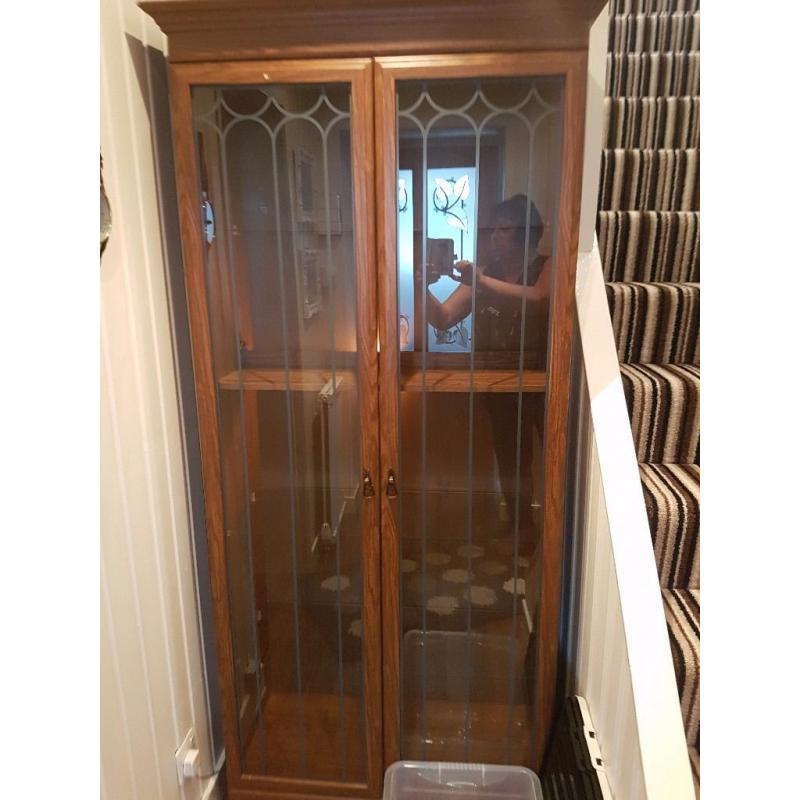 Dark Oak Display Cabinet