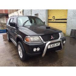 Bargain Mitsubishi shogun sport warrior, long MOT ready to go