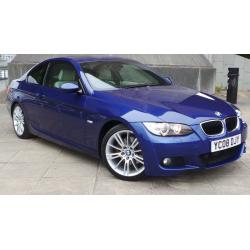 2008 08 BMW 320D M SPORT 2DR AUTO COUPE CREAM LEATHER(PART EX WELCOME)***FINANCE AVAILABLE**