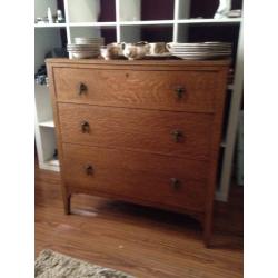 Set of tiger oak chest. Of. Drawers
