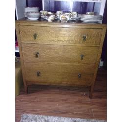 Set of tiger oak chest. Of. Drawers