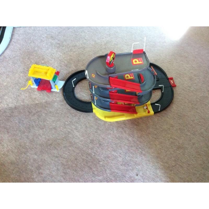 Garage/ parking lot and car wash toddler toys