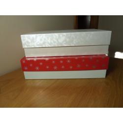 2 x New Rectangular Gift / Storage Boxes 35 x 22 x 9.5cm