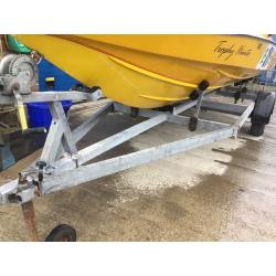 speed boat and trailer