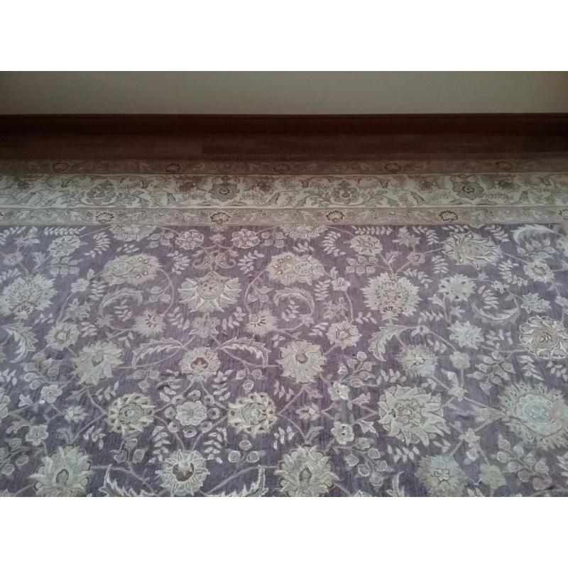 Beautiful wool and silk Chinese rug.