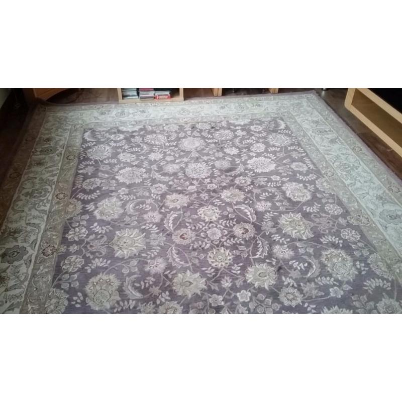 Beautiful wool and silk Chinese rug.