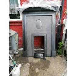 Victorian cast iron fireplace original original black