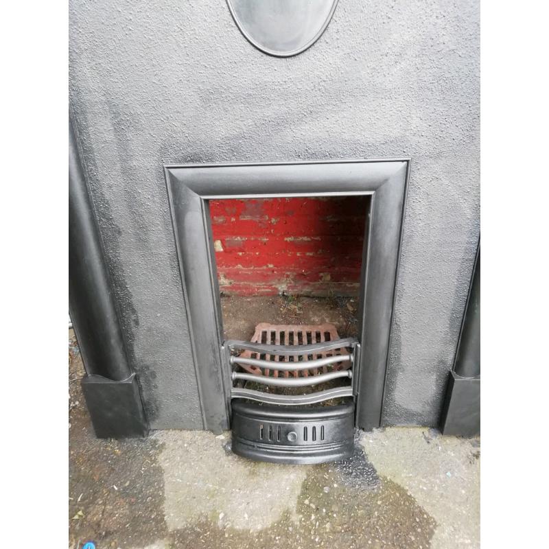 Victorian cast iron fireplace original original black