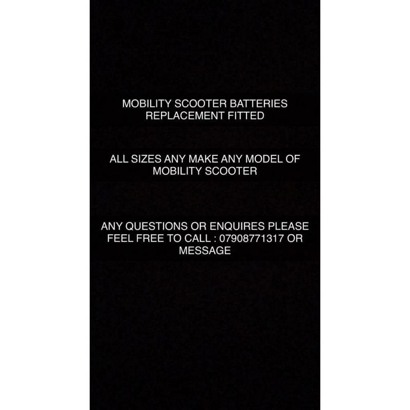 Mobility scooter mobile battery replacement and servicing/repair