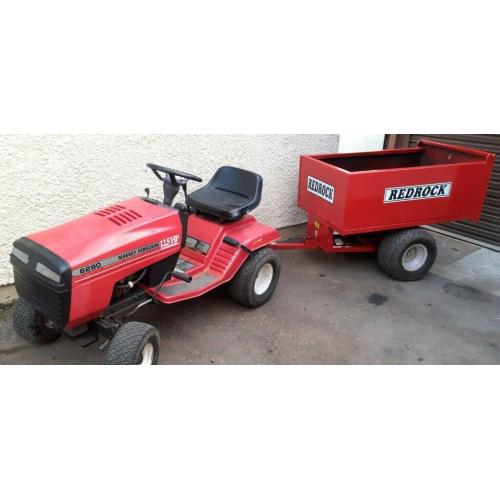 Lawn tractor and trailer
