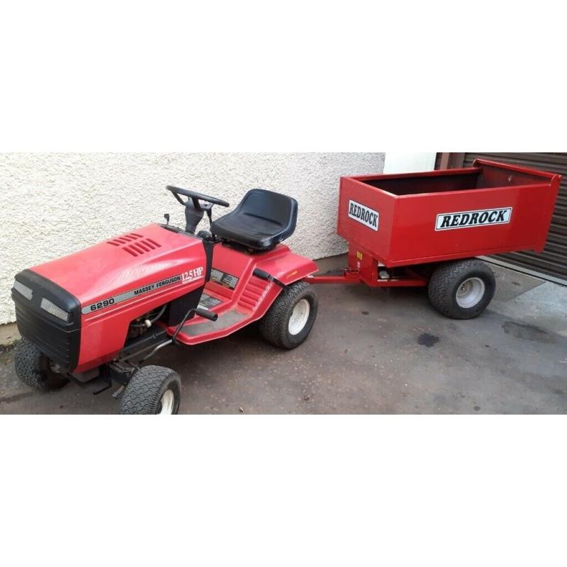 Lawn tractor and trailer