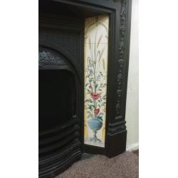 Beautiful Cast Iron Victorian Tiled Fireplace
