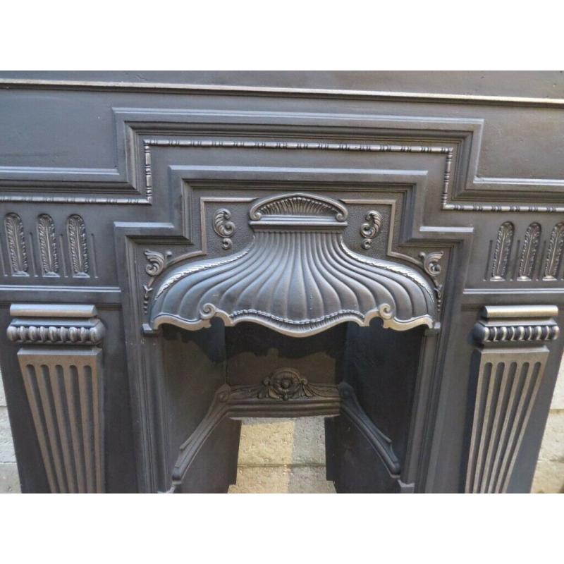 GORGEOUS VINTAGE ORNAMENTAL CAST IRON FIREPLACE
