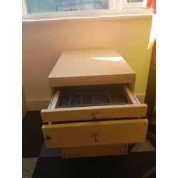 Under desk 3 drawer/pedestal in beech 10 available, ?25 each