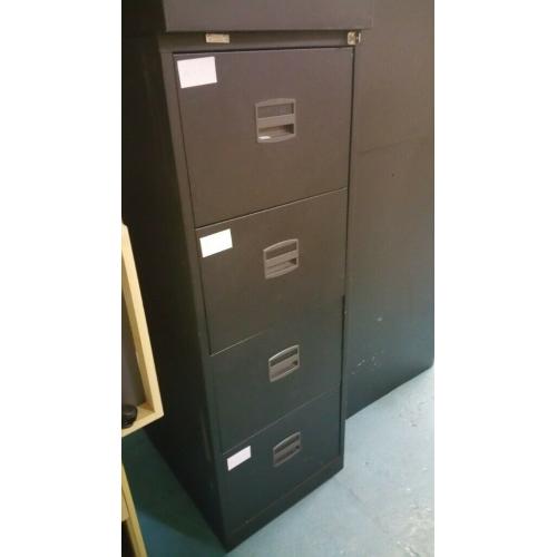 Black 4-drawer lockable magnetic office cabinet ?99