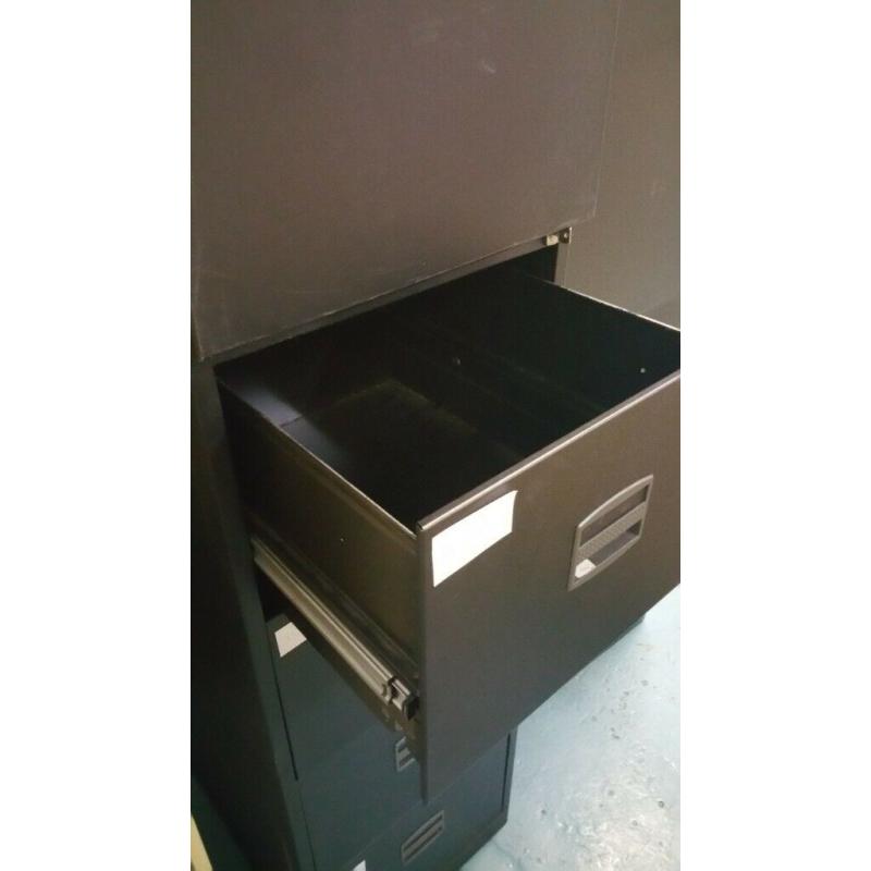 Black 4-drawer lockable magnetic office cabinet ?99