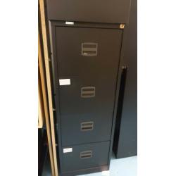 Black 4-drawer lockable magnetic office cabinet ?99