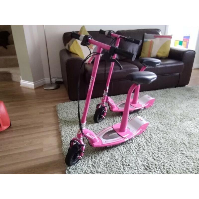 ONE pink electric scooter.