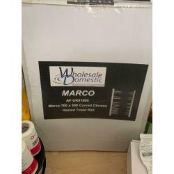 Chrome heated towel rail