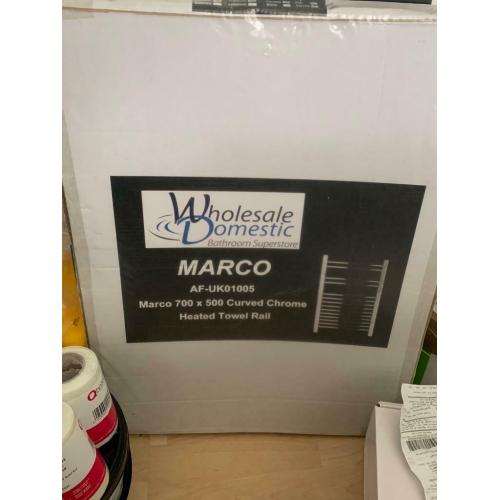 Chrome heated towel rail
